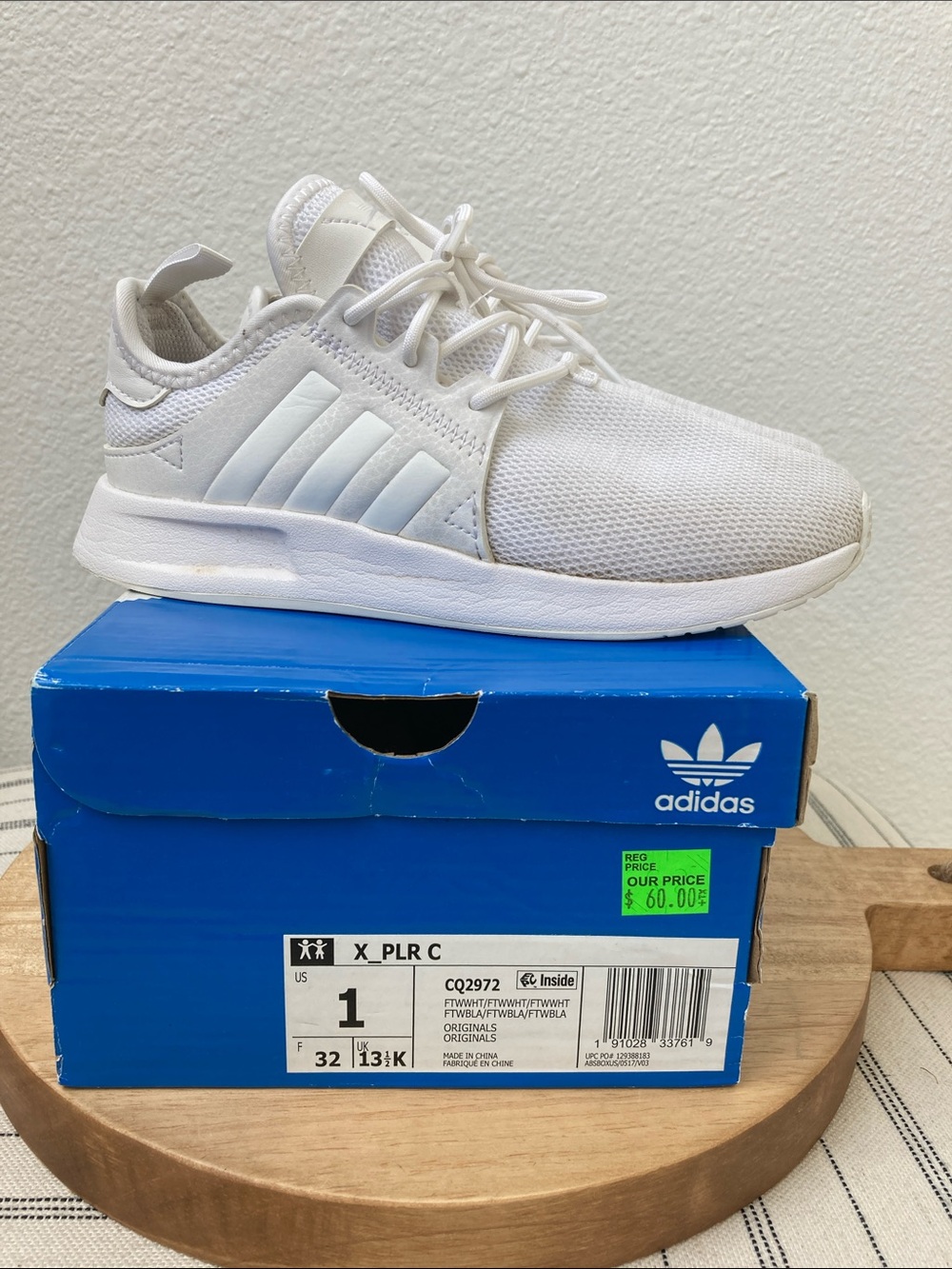 SALE! 50% Off adidas Kids White X_PLR C Lightweight Sneakers Size 1